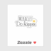 Wunder passieren, einfache Typografie Aufkleber (Blatt)