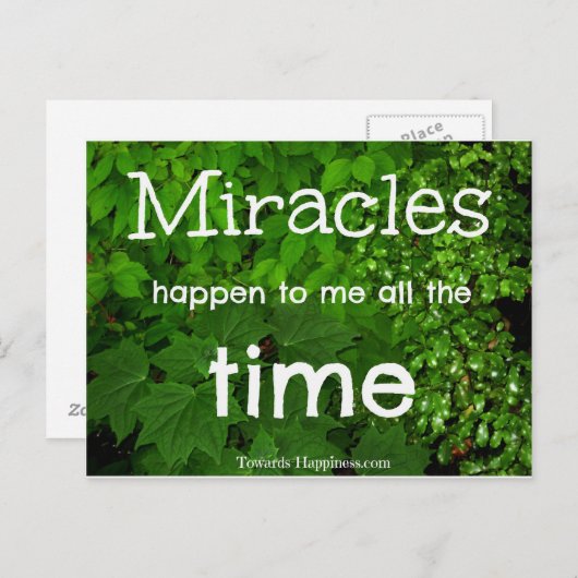 Wunder passieren Postkarte (Vorne/Hinten)