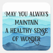 Wunder Quadratischer Aufkleber (Vorderseite)