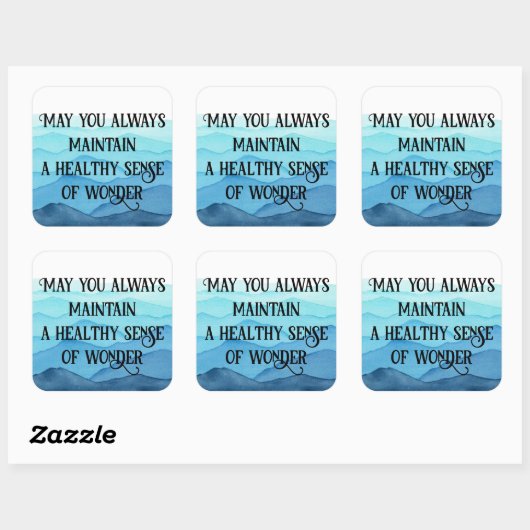 Wunder Quadratischer Aufkleber (Blatt)