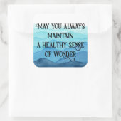 Wunder Quadratischer Aufkleber (Tasche)