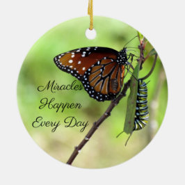 Wunder - Schmetterling / Raupe - Keramik Ornament