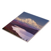 Wunder See und Berg Denali bei Sonnenaufgang Fliese (Seite)