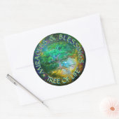 Wunder & Segen Baum des Lebens Runder Aufkleber (Umschlag)