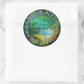 Wunder & Segen Baum des Lebens Runder Aufkleber (Tasche)