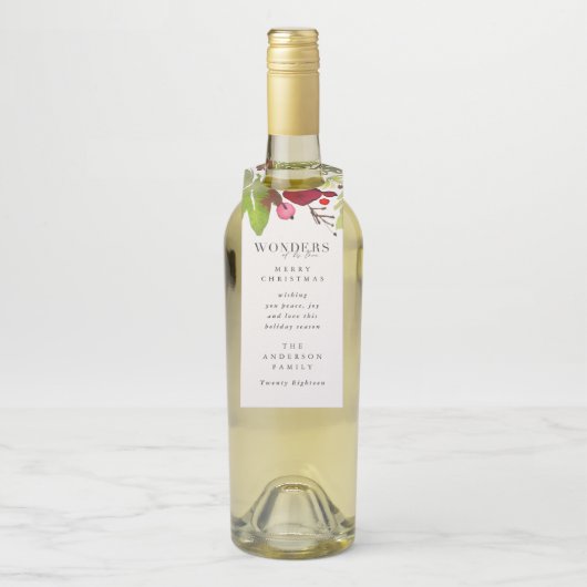 Wunder seiner Liebe Aquarell Holiday Flaschenanhänger (Auf Flasche)