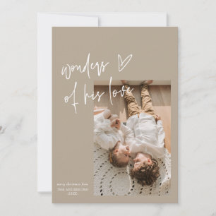 Wunder seiner Liebe Eins Foto religiöse Weihnachte Feiertagskarte