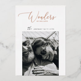 Wunder seiner Liebe | Elegantes Gold Weihnachts-Fo Folien Feiertagskarte