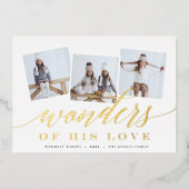 Wunder seiner Liebe | FotoCollage Folien Feiertagskarte (Vorderseite)