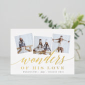 Wunder seiner Liebe | FotoCollage Folien Feiertagskarte (Stehend vorne)