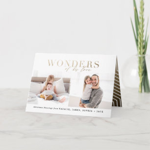 Wunder seiner Liebe Gold religiöse Multifoto Karte