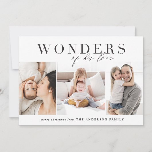 Wunder seiner Liebe religiöse Weihnachten (Vorderseite)