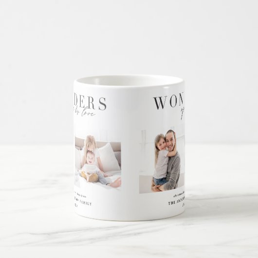 Wunder seiner Liebe religiöse Weihnachten Kaffeetasse (Mittel)