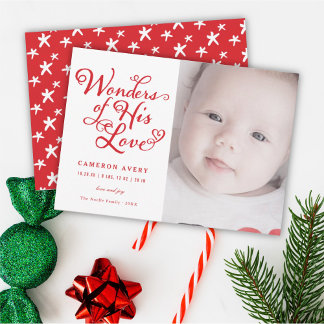 Wunder seiner Liebe Religiöse Weihnachtsgeburt Ankündigung