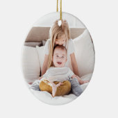 Wunder seiner Liebe religiöses Weihnachtsfoto Keramik Ornament (Rechts)