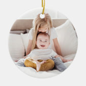 Wunder seiner Liebe religiöses Weihnachtsfoto Keramik Ornament (Vorne)