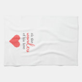 Wunder seiner Liebe Rot und Weiß Küchentuch (Horizontal)