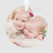 Wunder seiner Liebe Rustikales Foto Holiday Orname Ornament (Rückseite)