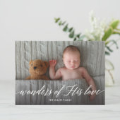 Wunder seiner Liebe-Urlaubskarte Feiertagskarte (Stehend Vorderseite)