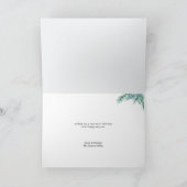 Wunder seiner Liebe Wasserfarbenfroher Pinienwald Feiertagskarte (Innenseite)