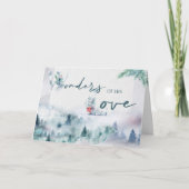 Wunder seiner Liebe Wasserfarbenfroher Pinienwald Feiertagskarte (Vorderseite)