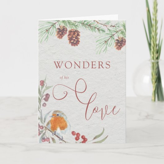 Wunder seiner Liebe Weihnachten Robin und Pine Con (Vorderseite)