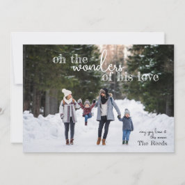 Wunder seiner Liebe Weihnachtskarte 4 Foto Black Feiertagskarte