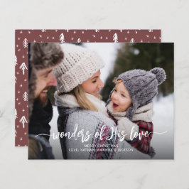 Wunder seiner Weihnachtskarte für seine Liebe