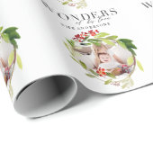 Wunder seines Liebe Watercolor-Laub-Fotos Geschenkpapier (Rolleneckpunkt)