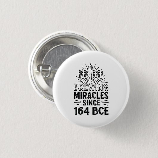 Wunder seit 164 v. u. Z. Hanukkah jüdisch Button (Vorne & Hinten)