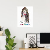 Wunder Sommer Art Saisonfarbenanalyse Kunst und Ku Poster (Heimbüro)