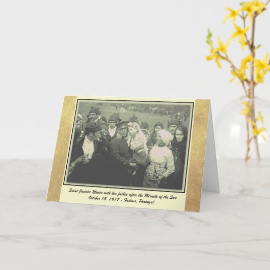 Wunder St. Jacinta Marto Fatima des Sun Karte (Gelbe Blume)