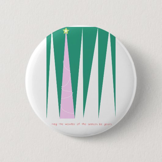 Wunder über den Weihnachtsbaum der Jahreszeit Button (Vorderseite)