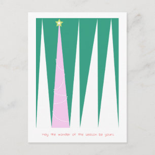 Wunder über den Weihnachtsbaum der Jahreszeit Feiertagspostkarte