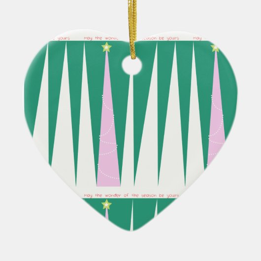 Wunder über den Weihnachtsbaum der Jahreszeit Keramikornament (Vorne)