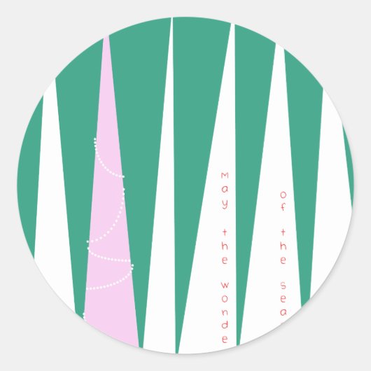 Wunder über den Weihnachtsbaum der Jahreszeit Runder Aufkleber (Vorderseite)