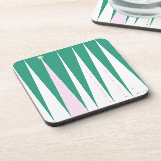 Wunder über den Weihnachtsbaum der Jahreszeit Untersetzer (Linke Seite)