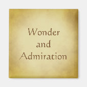 Wunder und Bewunderung spirituelle Reflektion Magnet (Vorne)