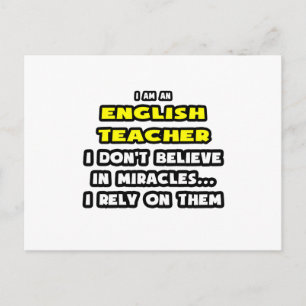 Wunder und Englischlehrer ... Funny Postkarte