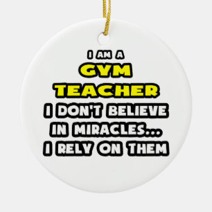 Wunder und Gym Lehrer ... Funny Keramik Ornament