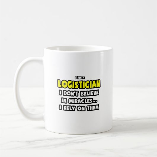 Wunder und Logistiker ... Funny Kaffeetasse (Links)