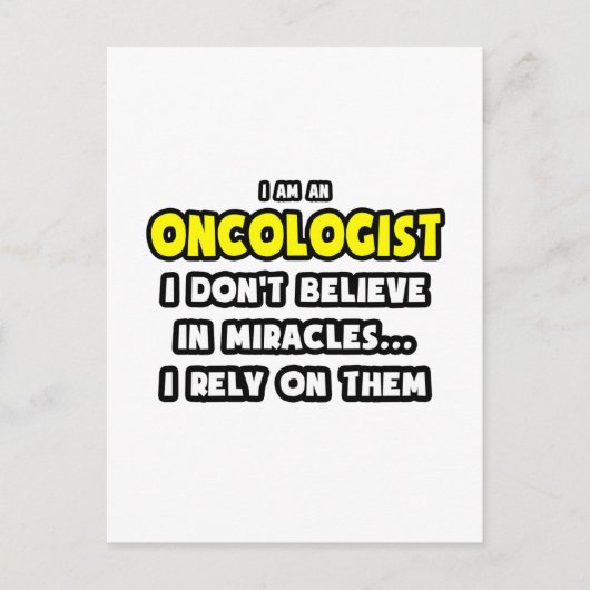 Wunder und Onkologen ... Funny Postkarte (Vorderseite)
