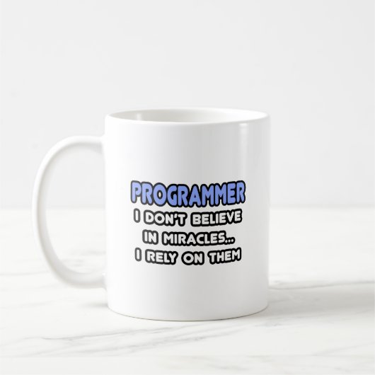 Wunder und Programmierer Kaffeetasse (Links)