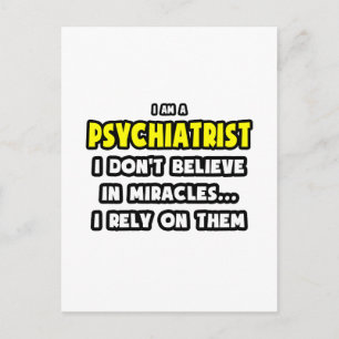 Wunder und Psychiater... Funny Postkarte