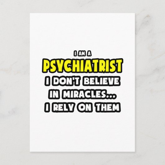 Wunder und Psychiater... Funny Postkarte (Vorderseite)