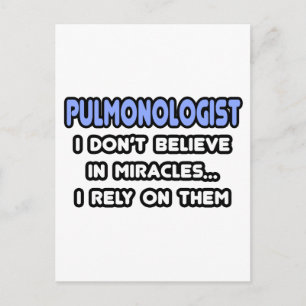 Wunder und Pulmonologen Postkarte