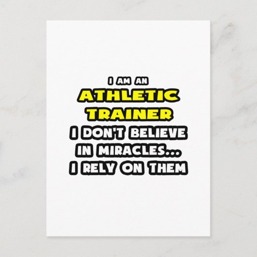 Wunder und Sporttrainer ... Funny Postkarte (Vorderseite)