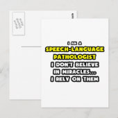 Wunder und sprachliche Pathologen Postkarte (Vorne/Hinten)