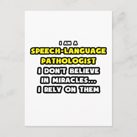 Wunder und sprachliche Pathologen Postkarte (Vorderseite)