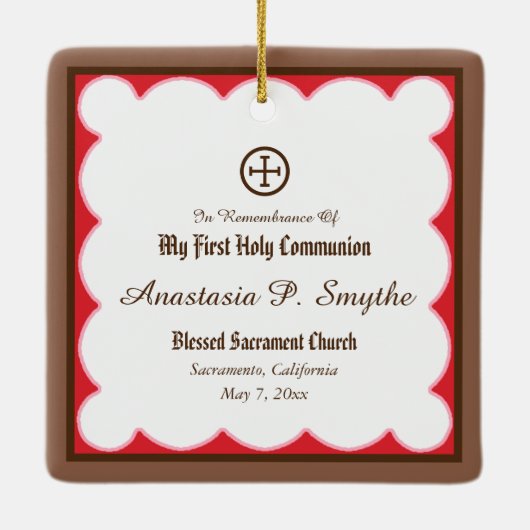 Wunder von Bl. Imelda Lambertini (VVP 010) Keramikornament (Rückseite)